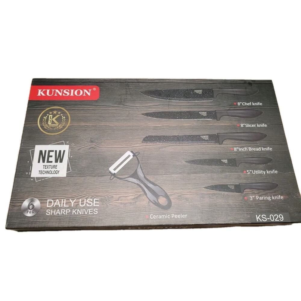 KUNSION Chefs Knife Set KS-029 6 pieces In Set